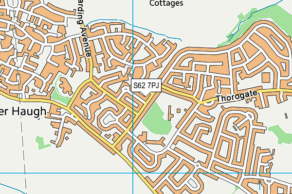 S62 7PJ map - OS VectorMap District (Ordnance Survey)