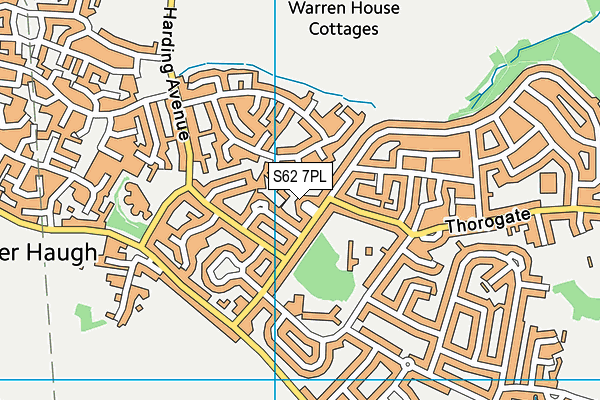 S62 7PL map - OS VectorMap District (Ordnance Survey)