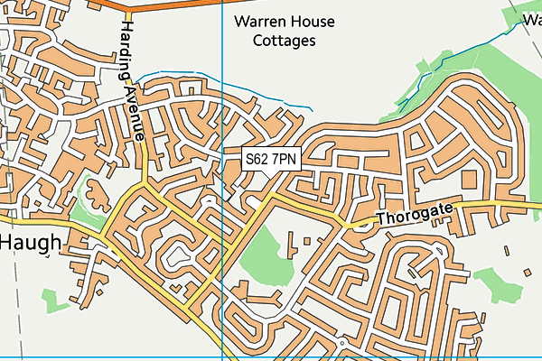 S62 7PN map - OS VectorMap District (Ordnance Survey)