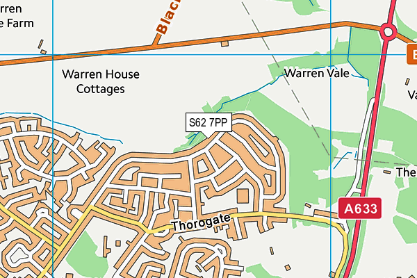 S62 7PP map - OS VectorMap District (Ordnance Survey)