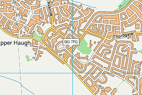 S62 7PQ map - OS VectorMap District (Ordnance Survey)