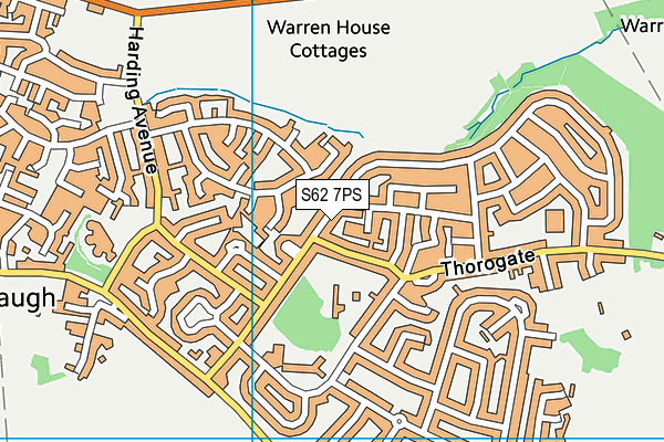 S62 7PS map - OS VectorMap District (Ordnance Survey)