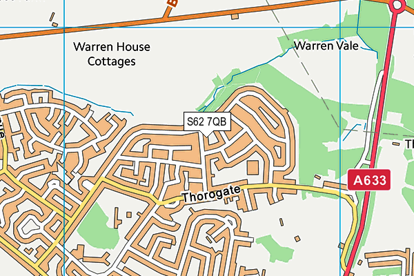 S62 7QB map - OS VectorMap District (Ordnance Survey)