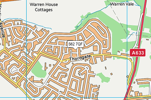 S62 7QF map - OS VectorMap District (Ordnance Survey)
