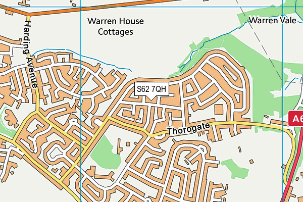 S62 7QH map - OS VectorMap District (Ordnance Survey)