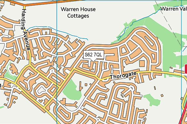 S62 7QL map - OS VectorMap District (Ordnance Survey)