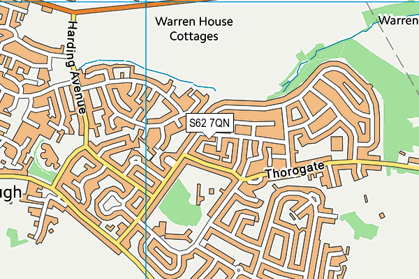 S62 7QN map - OS VectorMap District (Ordnance Survey)