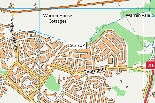 S62 7QP map - OS VectorMap District (Ordnance Survey)