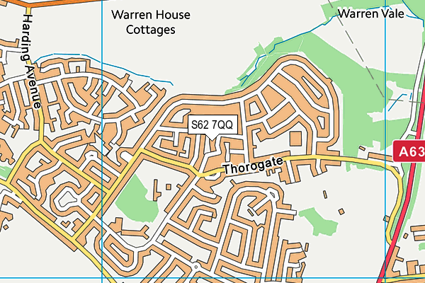 S62 7QQ map - OS VectorMap District (Ordnance Survey)