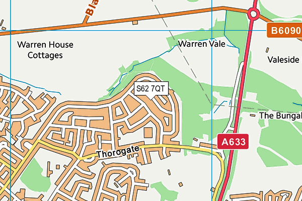 S62 7QT map - OS VectorMap District (Ordnance Survey)