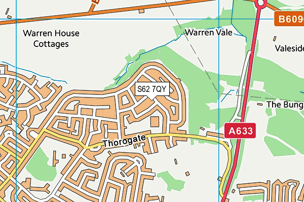 S62 7QY map - OS VectorMap District (Ordnance Survey)