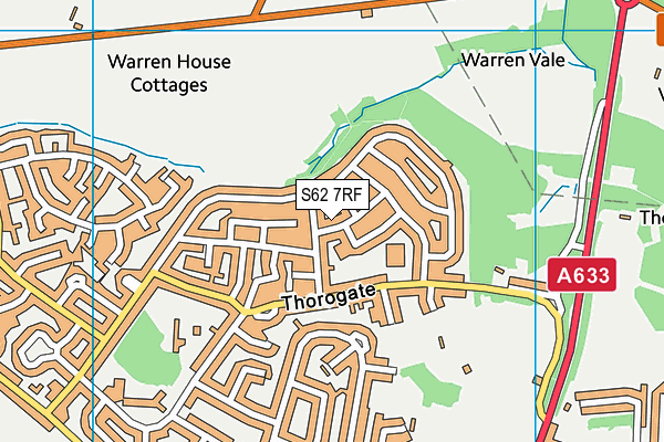 S62 7RF map - OS VectorMap District (Ordnance Survey)