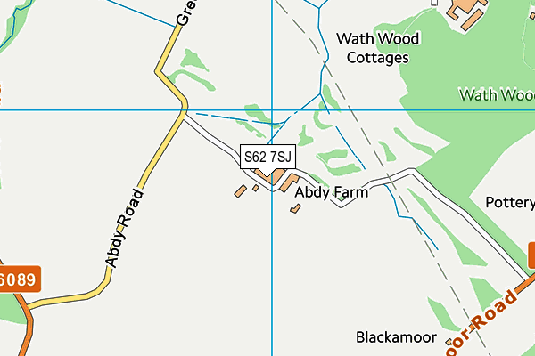 Wath Golf Club map (S62 7SJ) - OS VectorMap District (Ordnance Survey)