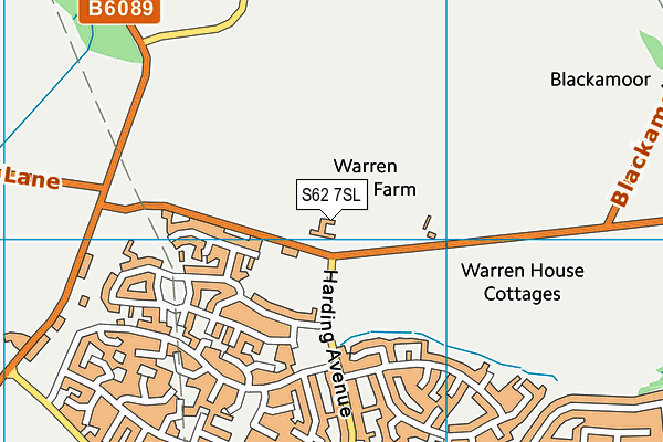 Upper Haugh Cricket Club map (S62 7SL) - OS VectorMap District (Ordnance Survey)