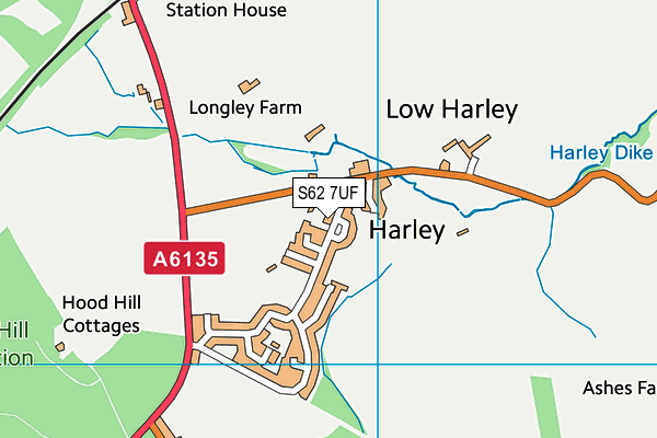 Harley Recreation Ground map (S62 7UF) - OS VectorMap District (Ordnance Survey)