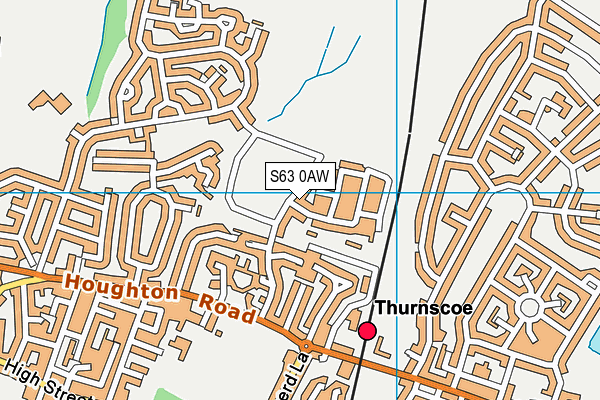 S63 0AW map - OS VectorMap District (Ordnance Survey)