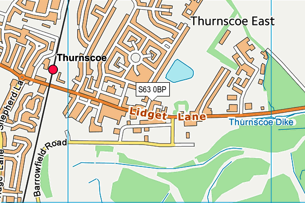 S63 0BP map - OS VectorMap District (Ordnance Survey)