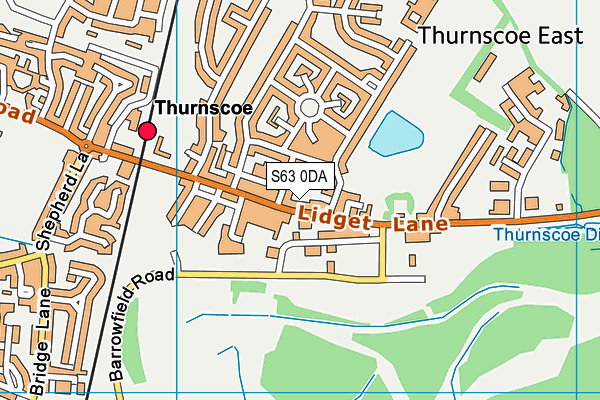 S63 0DA map - OS VectorMap District (Ordnance Survey)