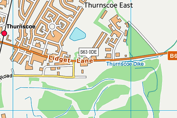 S63 0DE map - OS VectorMap District (Ordnance Survey)