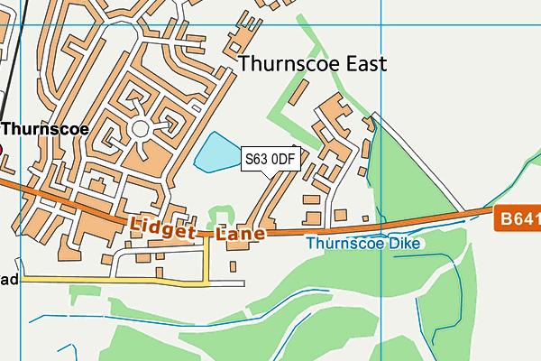 S63 0DF map - OS VectorMap District (Ordnance Survey)