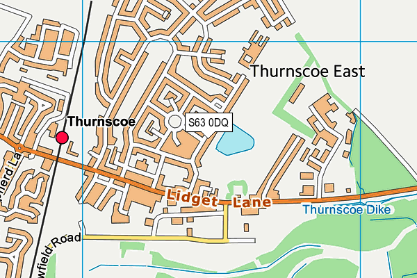 S63 0DQ map - OS VectorMap District (Ordnance Survey)