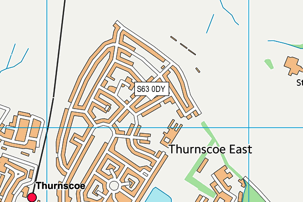 S63 0DY map - OS VectorMap District (Ordnance Survey)