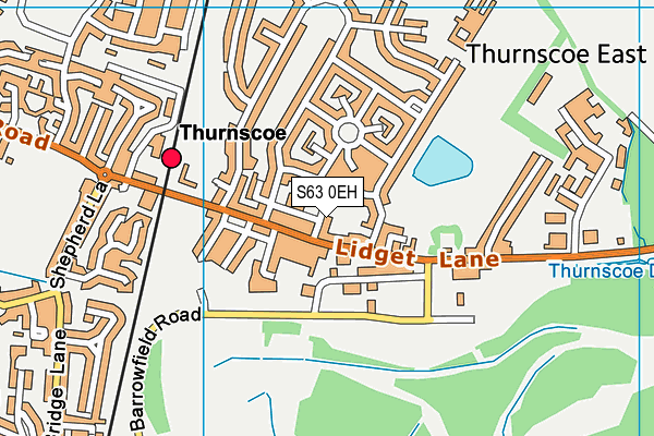 S63 0EH map - OS VectorMap District (Ordnance Survey)