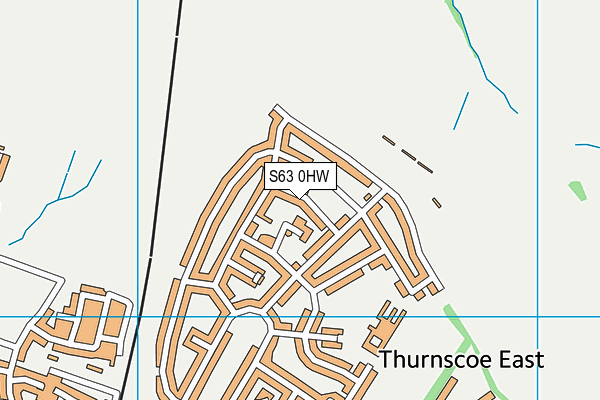 S63 0HW map - OS VectorMap District (Ordnance Survey)