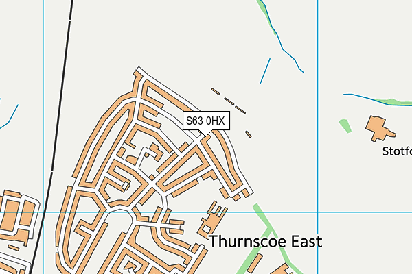 S63 0HX map - OS VectorMap District (Ordnance Survey)