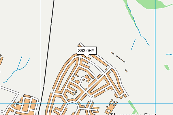 S63 0HY map - OS VectorMap District (Ordnance Survey)