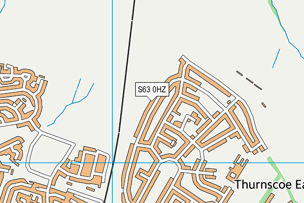 S63 0HZ map - OS VectorMap District (Ordnance Survey)