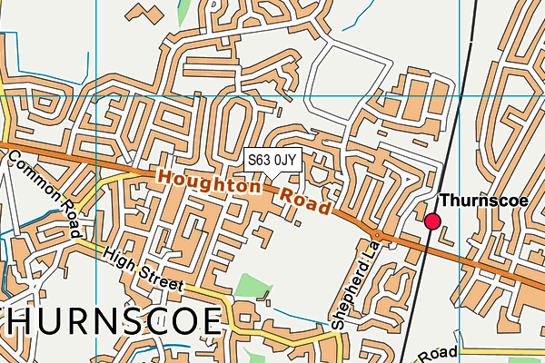 S63 0JY map - OS VectorMap District (Ordnance Survey)