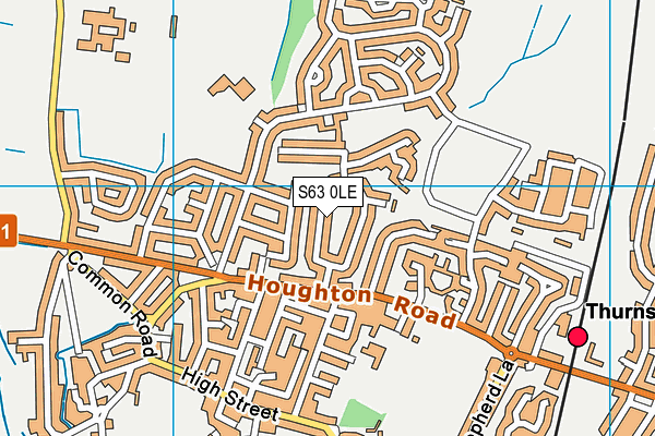 S63 0LE map - OS VectorMap District (Ordnance Survey)