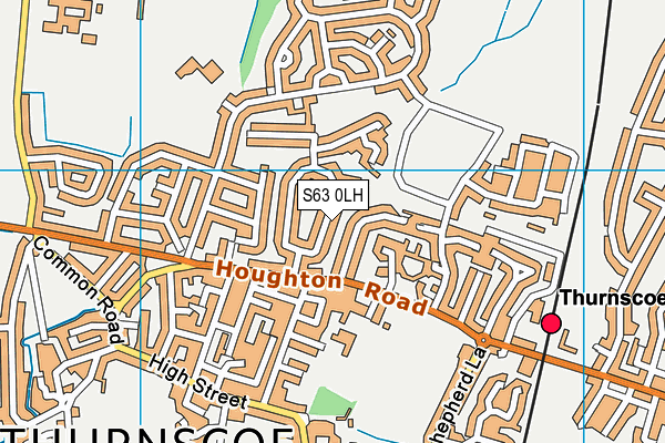 S63 0LH map - OS VectorMap District (Ordnance Survey)
