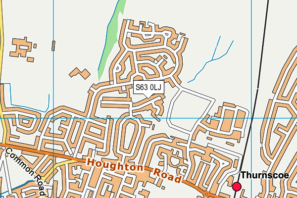S63 0LJ map - OS VectorMap District (Ordnance Survey)