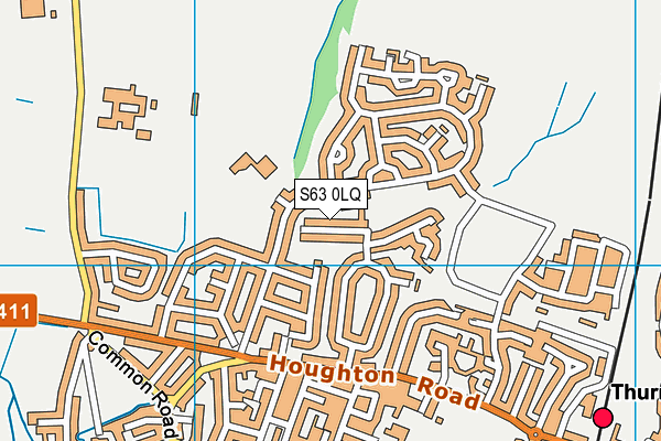 S63 0LQ map - OS VectorMap District (Ordnance Survey)