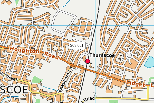 S63 0LT map - OS VectorMap District (Ordnance Survey)