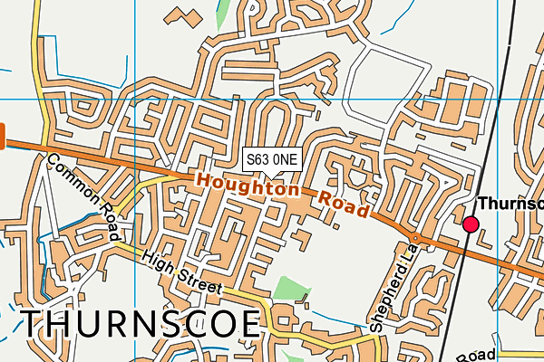 S63 0NE map - OS VectorMap District (Ordnance Survey)