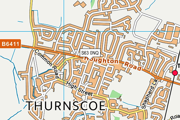 S63 0NQ map - OS VectorMap District (Ordnance Survey)