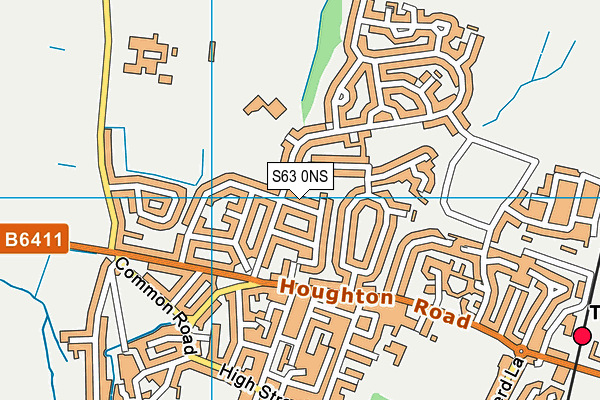 S63 0NS map - OS VectorMap District (Ordnance Survey)