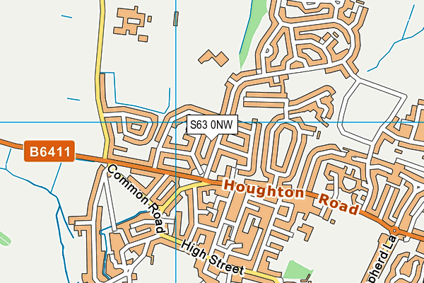 S63 0NW map - OS VectorMap District (Ordnance Survey)