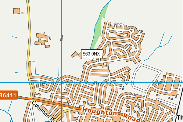 S63 0NX map - OS VectorMap District (Ordnance Survey)