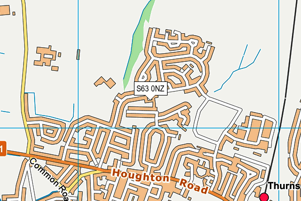 S63 0NZ map - OS VectorMap District (Ordnance Survey)