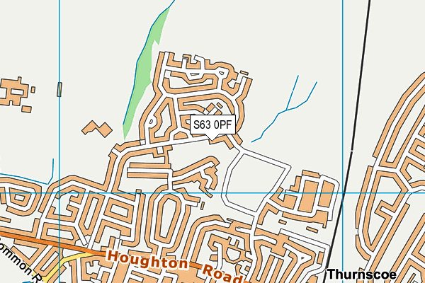 S63 0PF map - OS VectorMap District (Ordnance Survey)