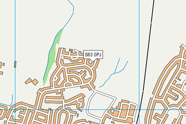 S63 0PJ map - OS VectorMap District (Ordnance Survey)