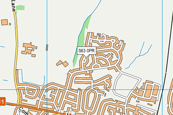 S63 0PR map - OS VectorMap District (Ordnance Survey)