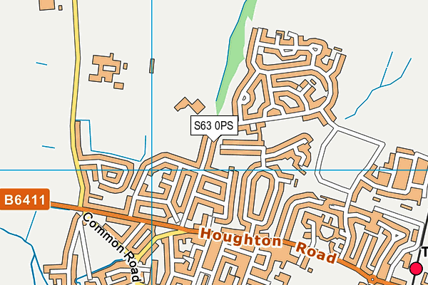 S63 0PS map - OS VectorMap District (Ordnance Survey)