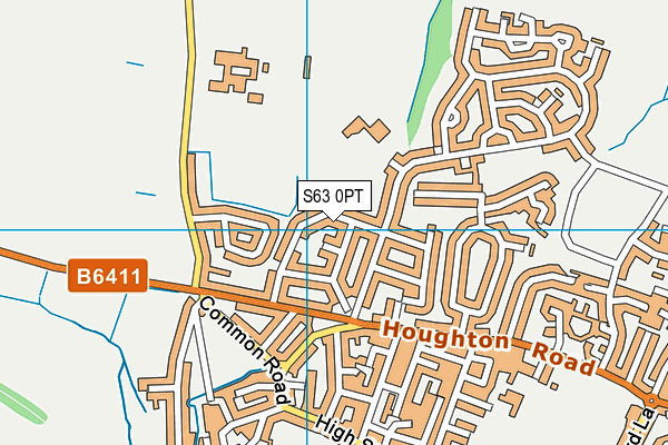 S63 0PT map - OS VectorMap District (Ordnance Survey)