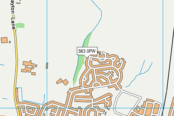 S63 0PW map - OS VectorMap District (Ordnance Survey)