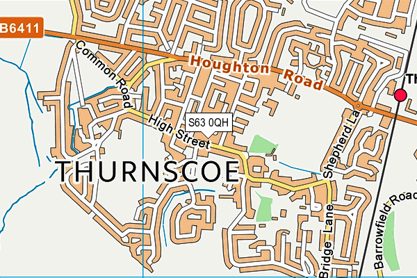 S63 0QH map - OS VectorMap District (Ordnance Survey)
